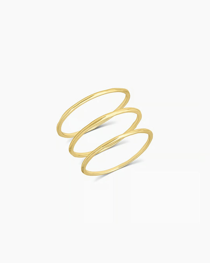 Gold G Ring Set