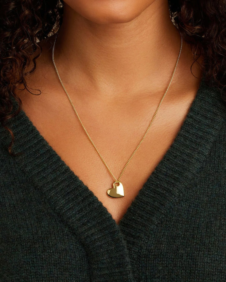 Gold Lou Heart Pendant Necklace
