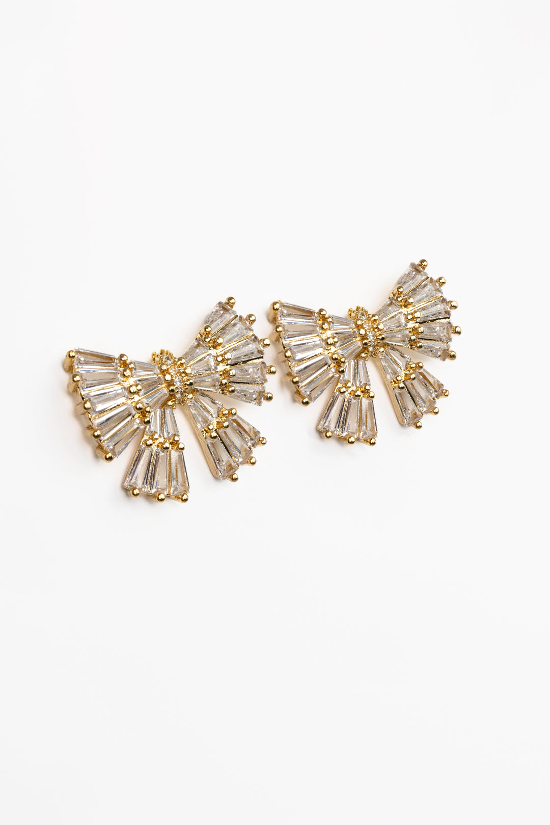 Gold Maxi Sparkler Bow Earrings