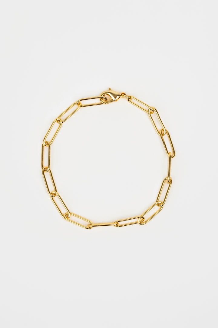 Gold Paperclip Chain Bracelet