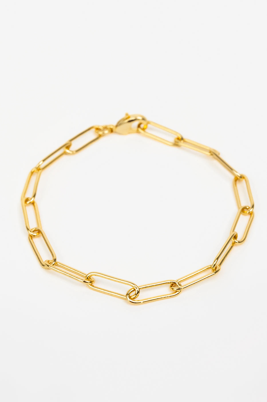 Gold Paperclip Chain Bracelet