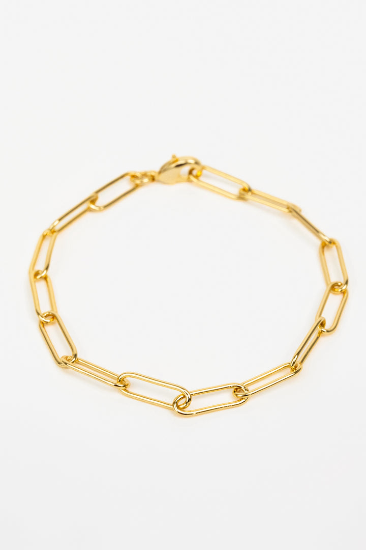 Gold Paperclip Chain Bracelet