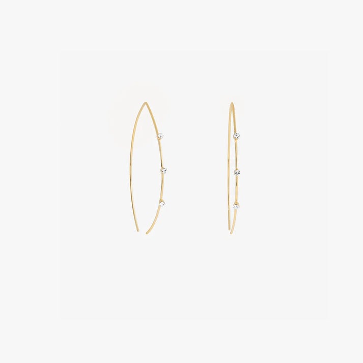 Oleander Hoop Earrings