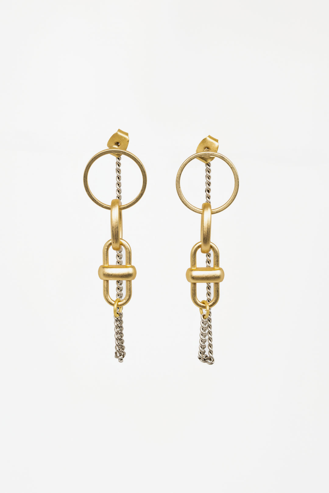 Gold Silver Bond Earrings