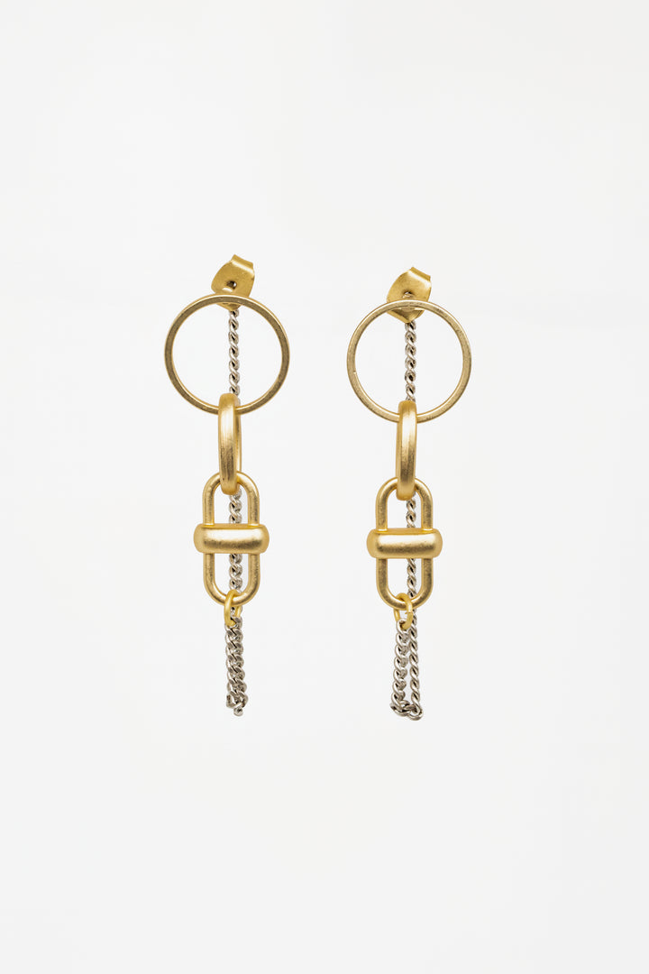 Gold Silver Bond Earrings