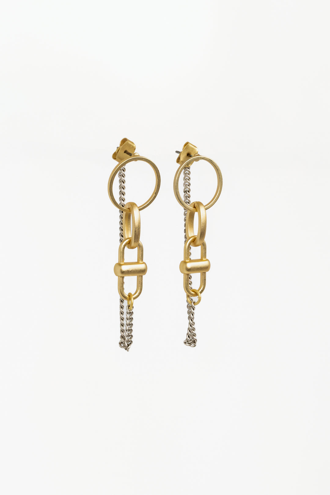 Gold Silver Bond Earrings