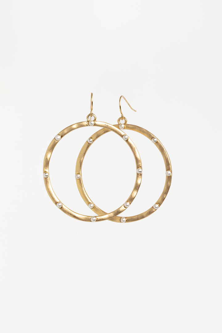 Gold Silver Dots Nyla Earrings