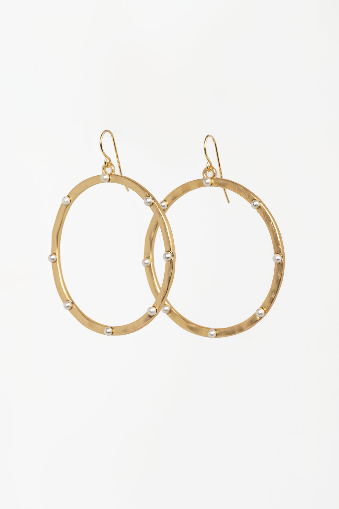 Gold Silver Dots Nyla Earrings
