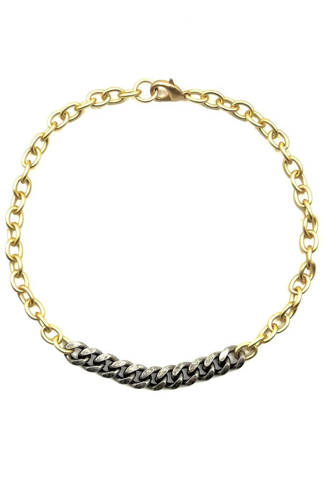 Gold Silver Draper Necklace