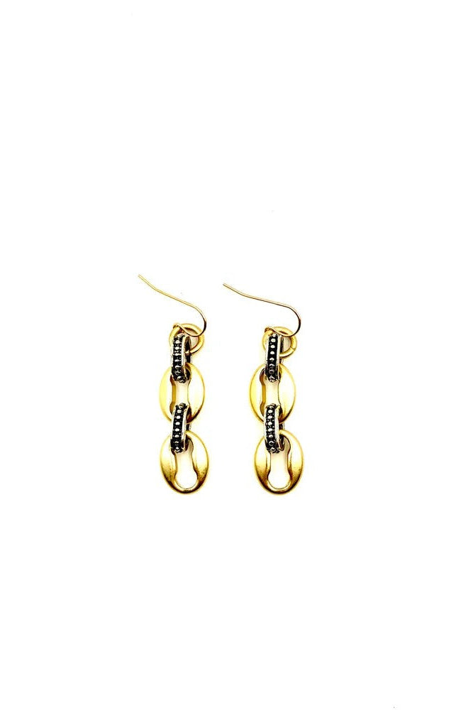 Gold Silver Fierce Earrings