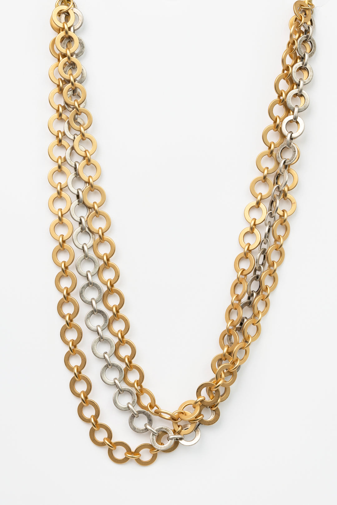 Gold Silver Halo Necklace