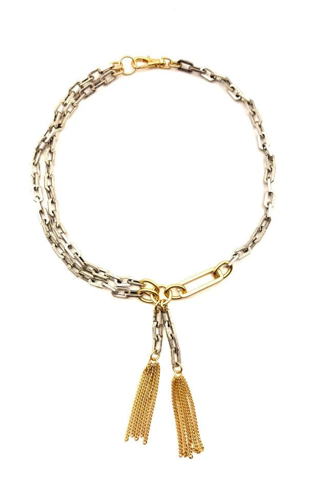 Gold Silver Hudson Necklace