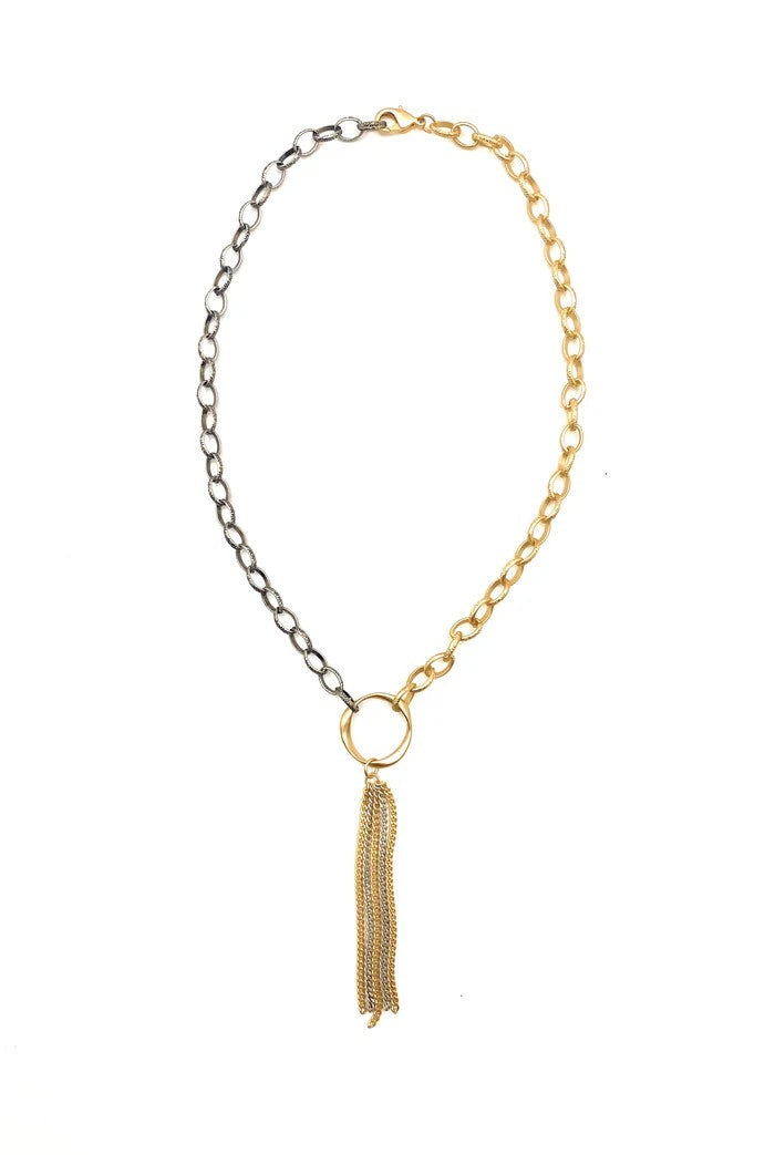 Gold Silver Jazz Necklace