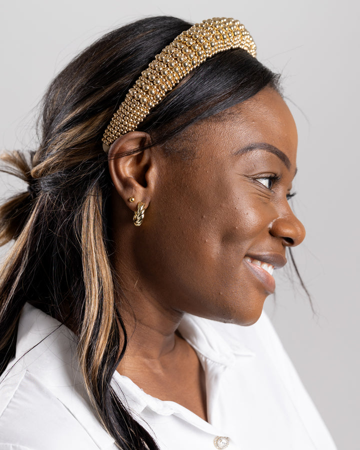 Gold Beaded Headband