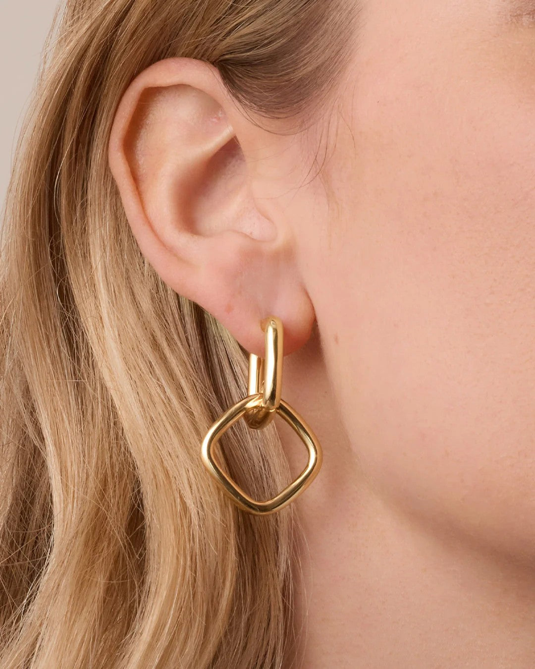 Gold Charlie Drop Hoops