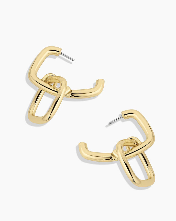 Gold Charlie Drop Hoops