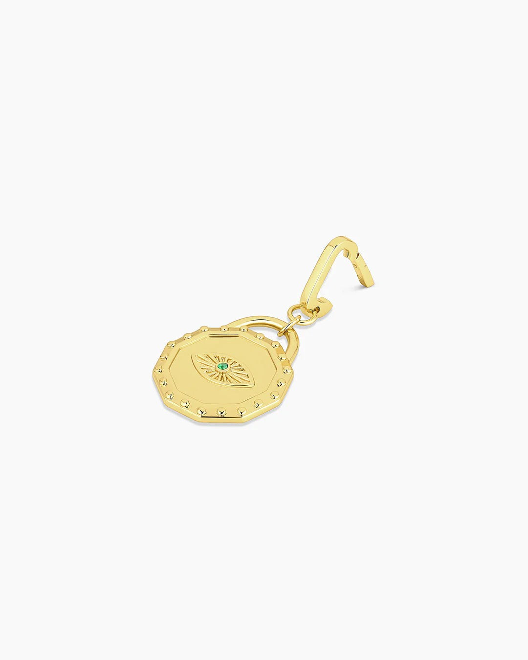 Gold Evil Eye Coin Statement Charm