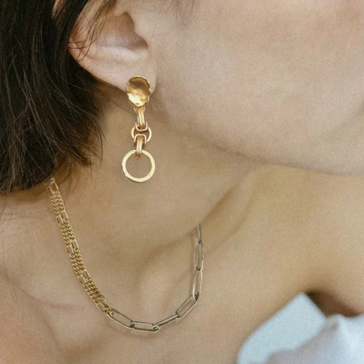 Gold Figaro And Silver Paperclip Apollo Necklace
