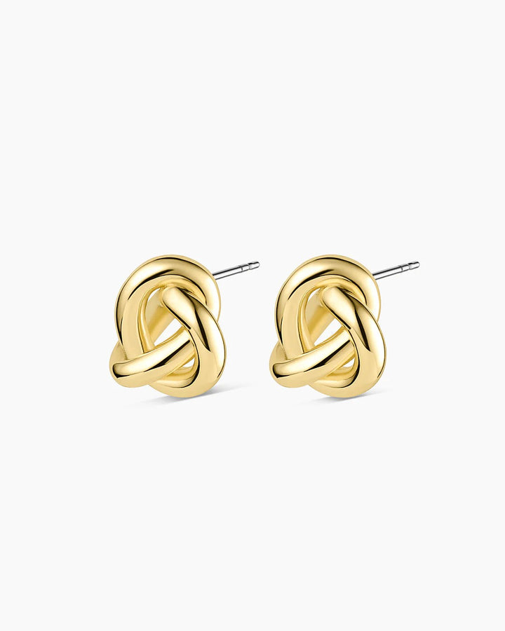 Gold Infinity Knot Studs
