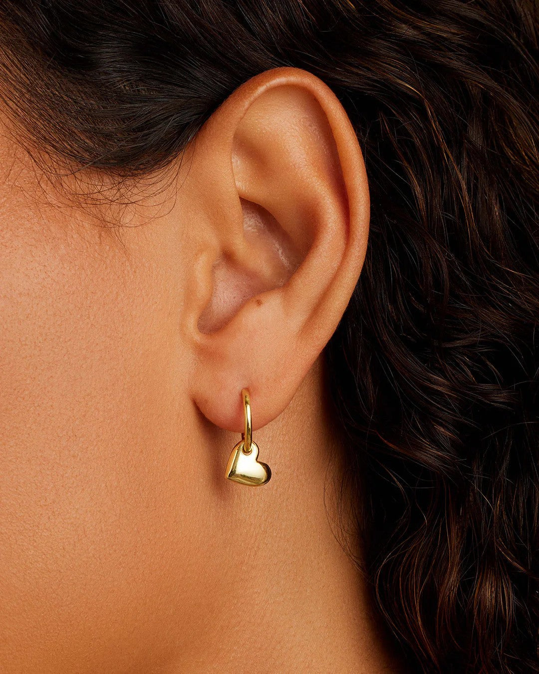 Gold Lou Heart Huggies