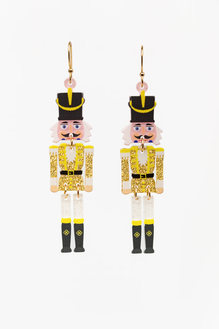 Gold Multi Nutcracker Dangle Earrings