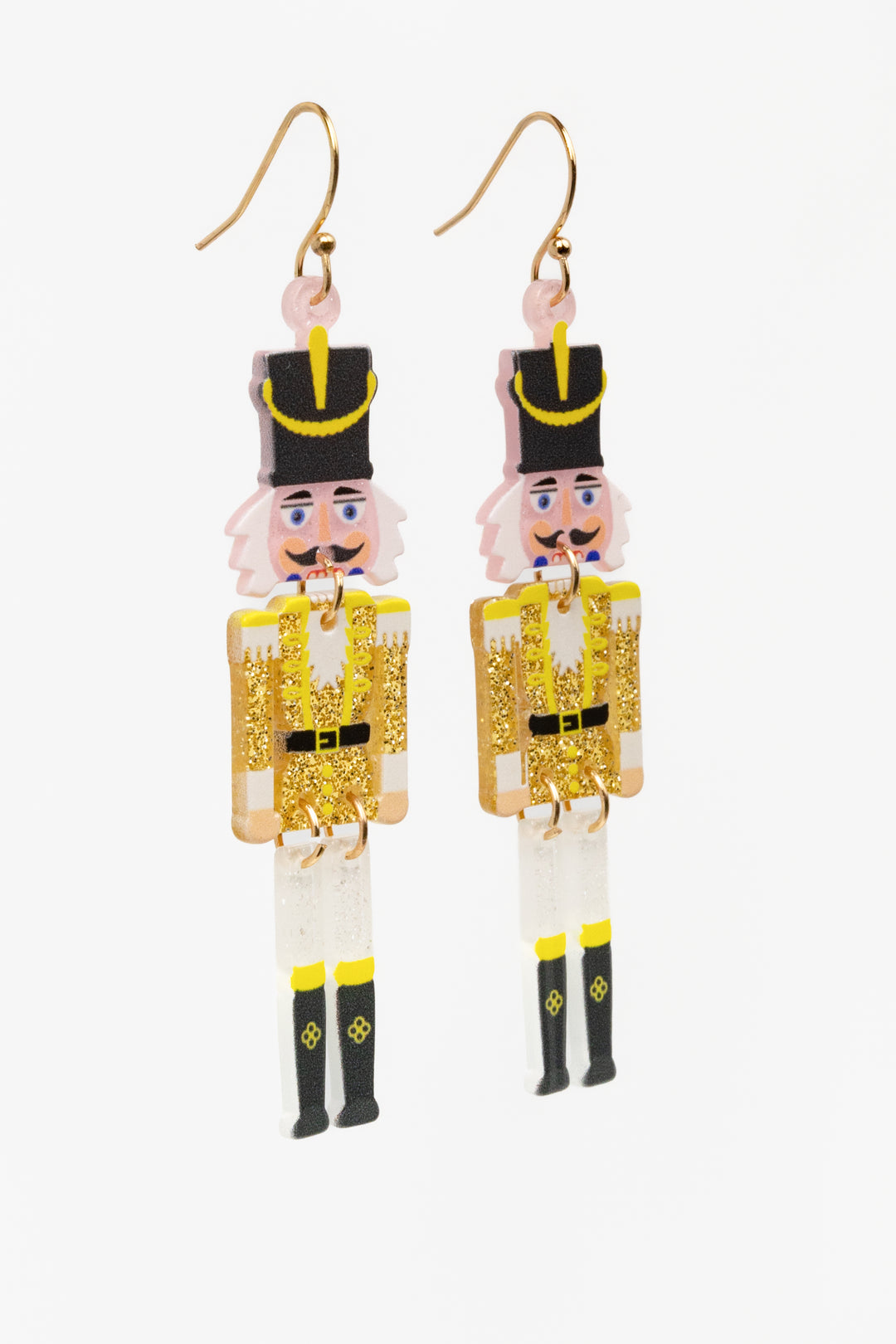 Gold Multi Nutcracker Dangle Earrings