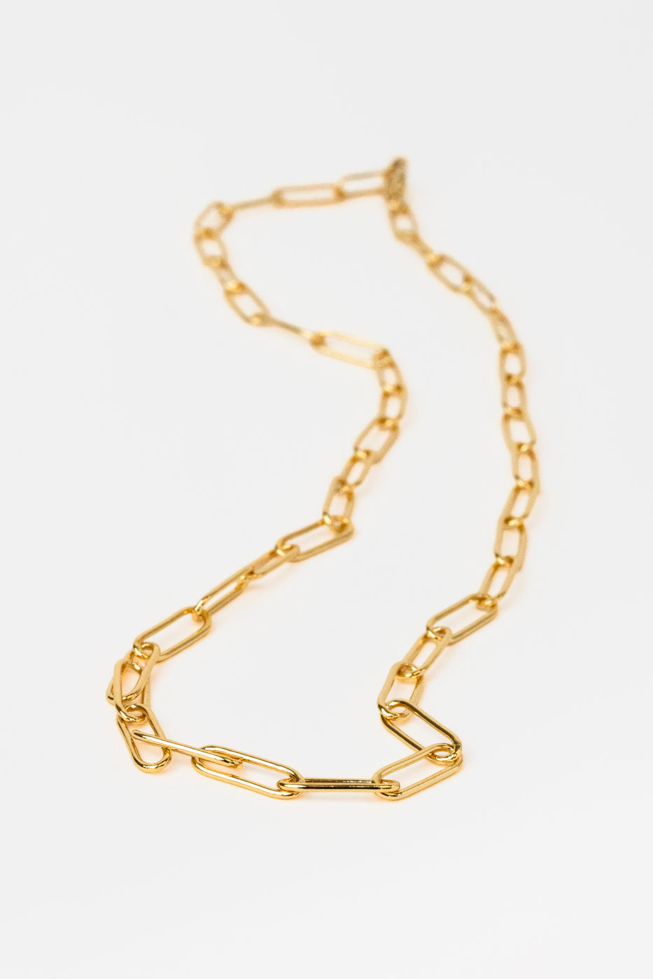 Gold Paperclip Chain Necklace
