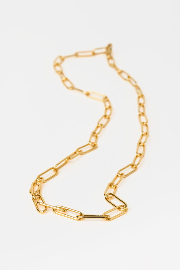 Gold Paperclip Chain Necklace