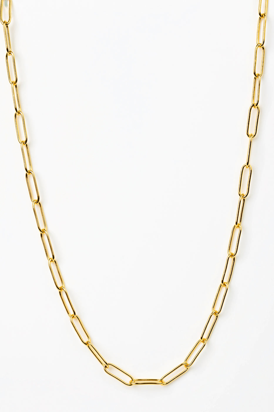 Gold Paperclip Chain Necklace
