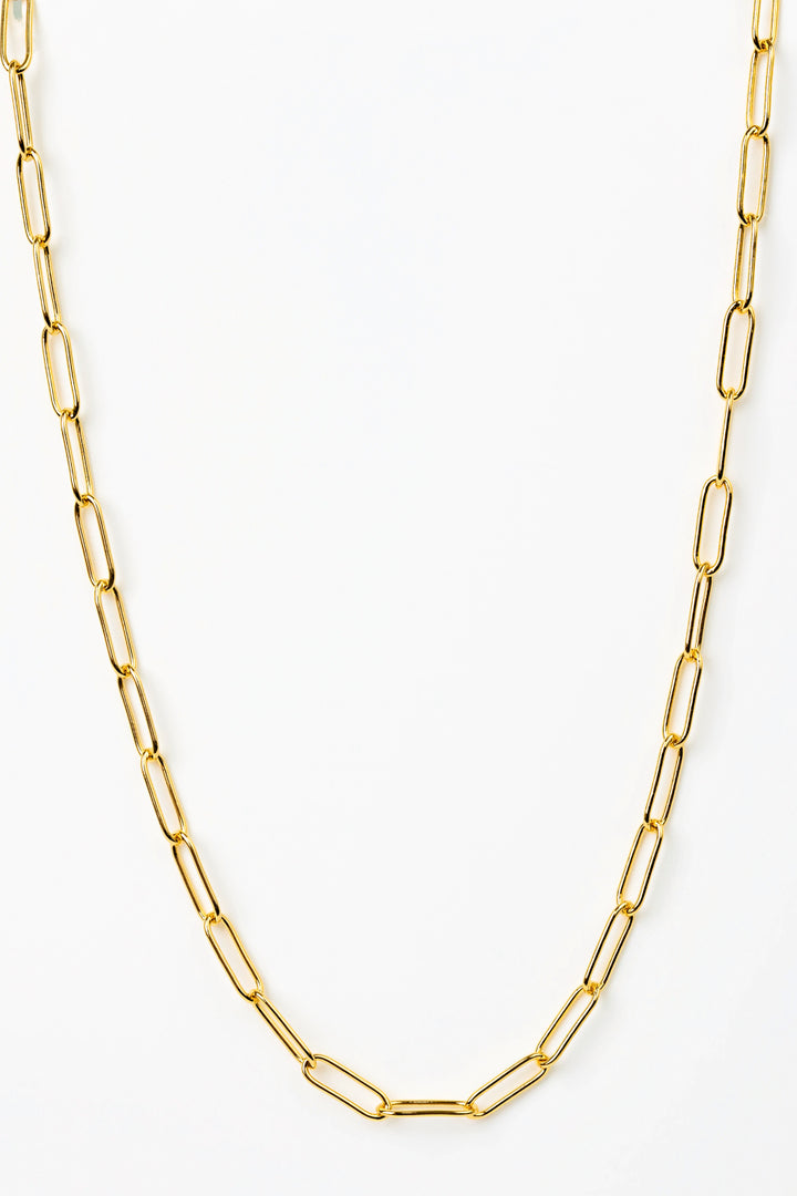 Gold Paperclip Chain Necklace