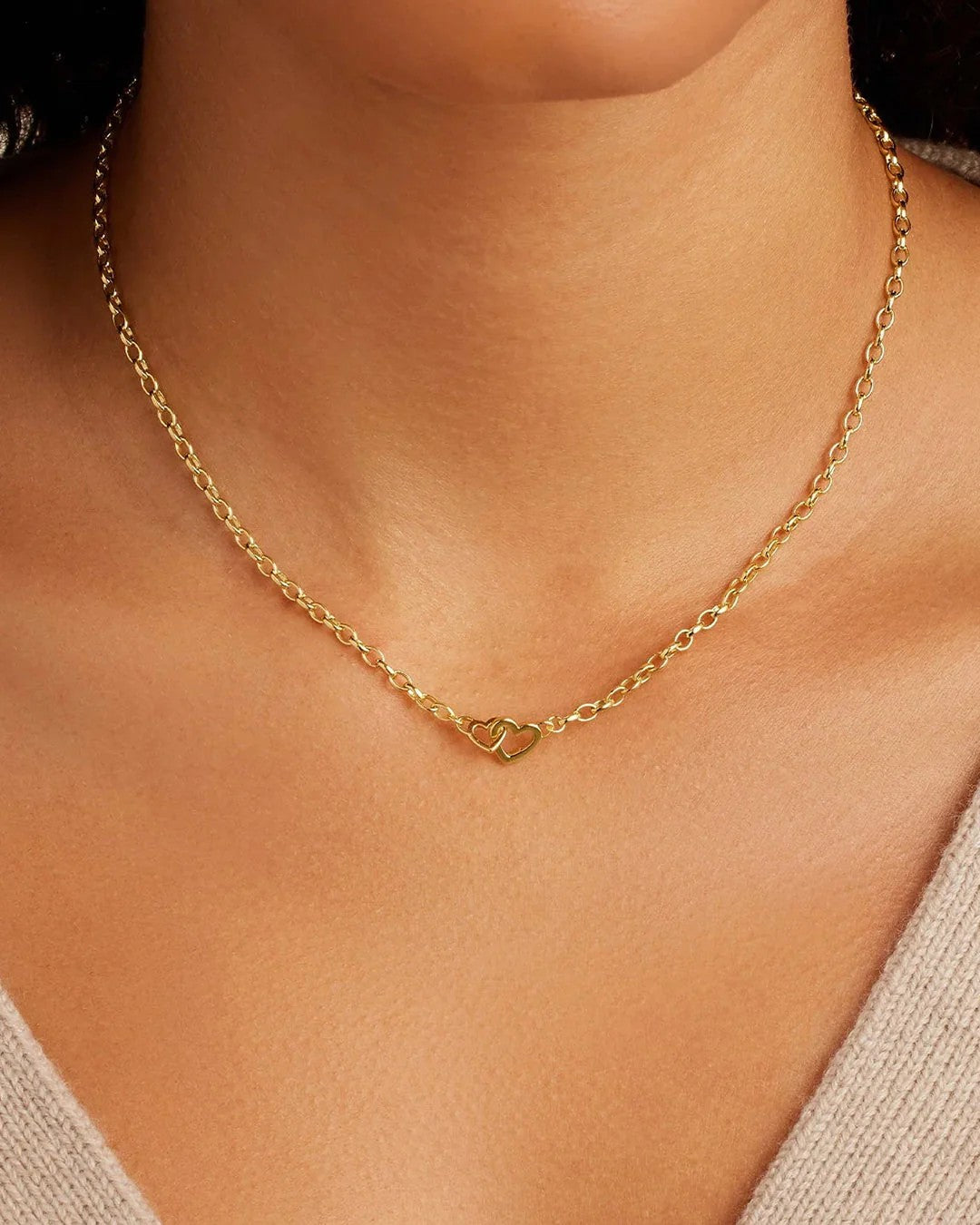 Gold Parker Heart Necklace