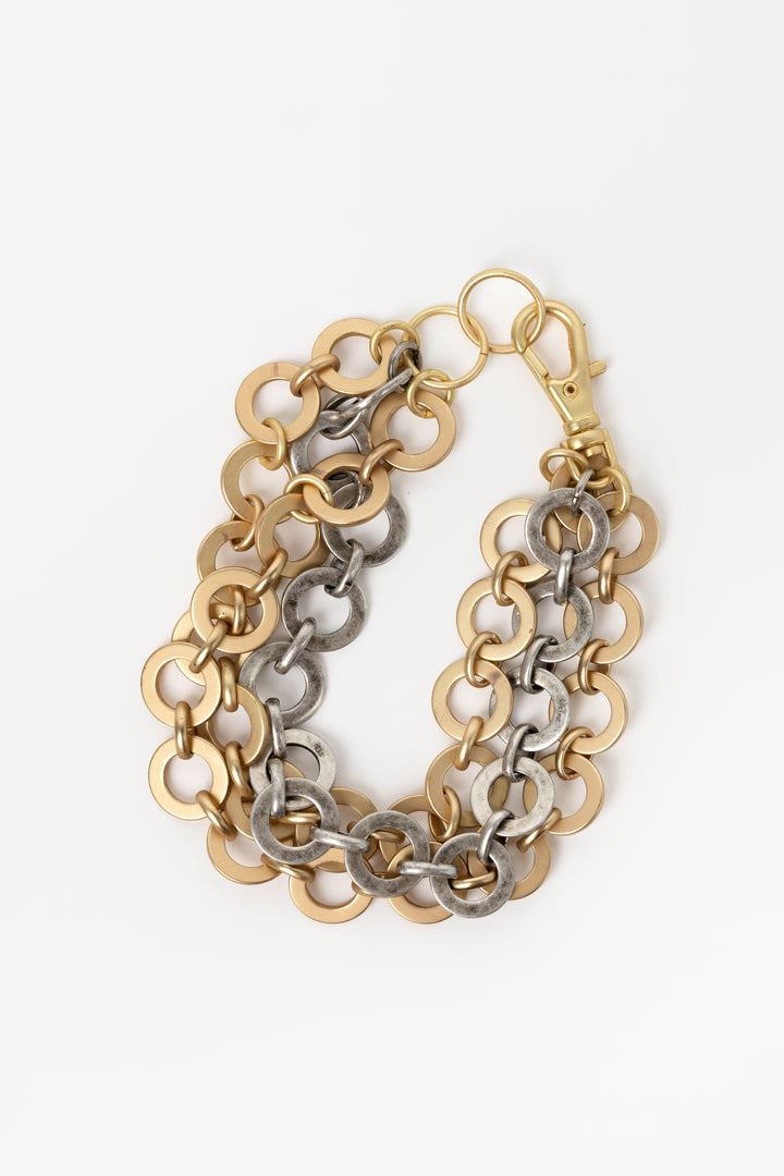 Gold Silver Halo Bracelet