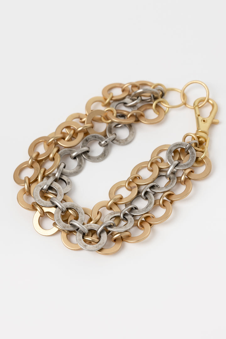 Gold Silver Halo Bracelet