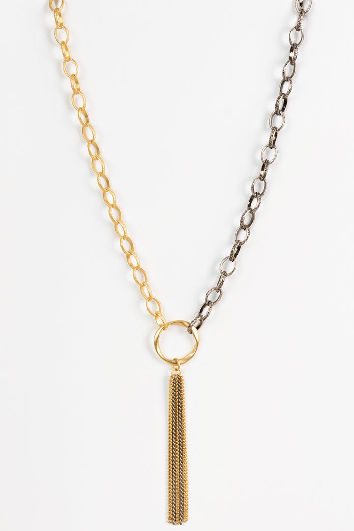 Gold Silver Jazz Necklace