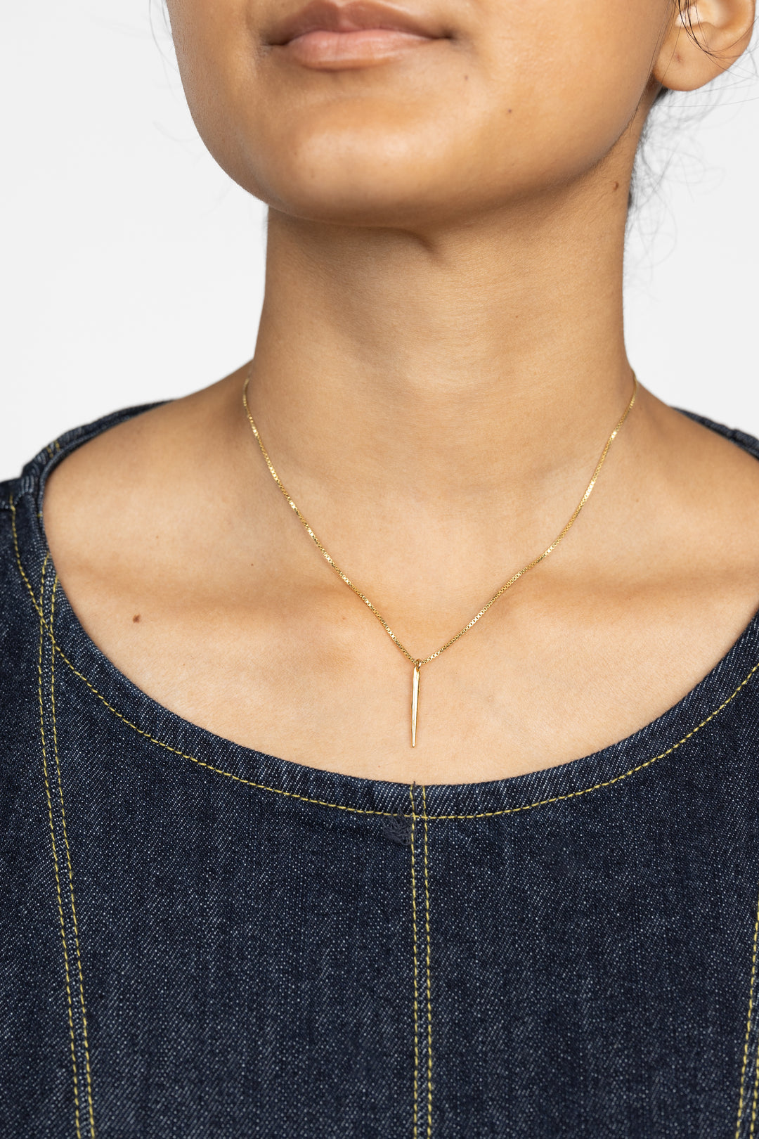 Gold Spike Pendant Enchanted Necklace