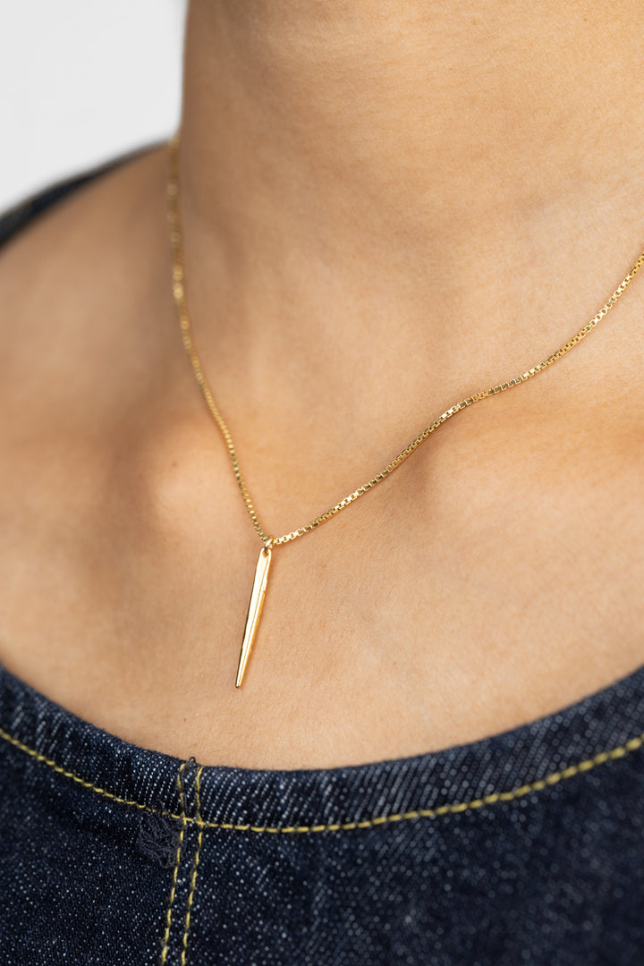 Gold Spike Pendant Enchanted Necklace