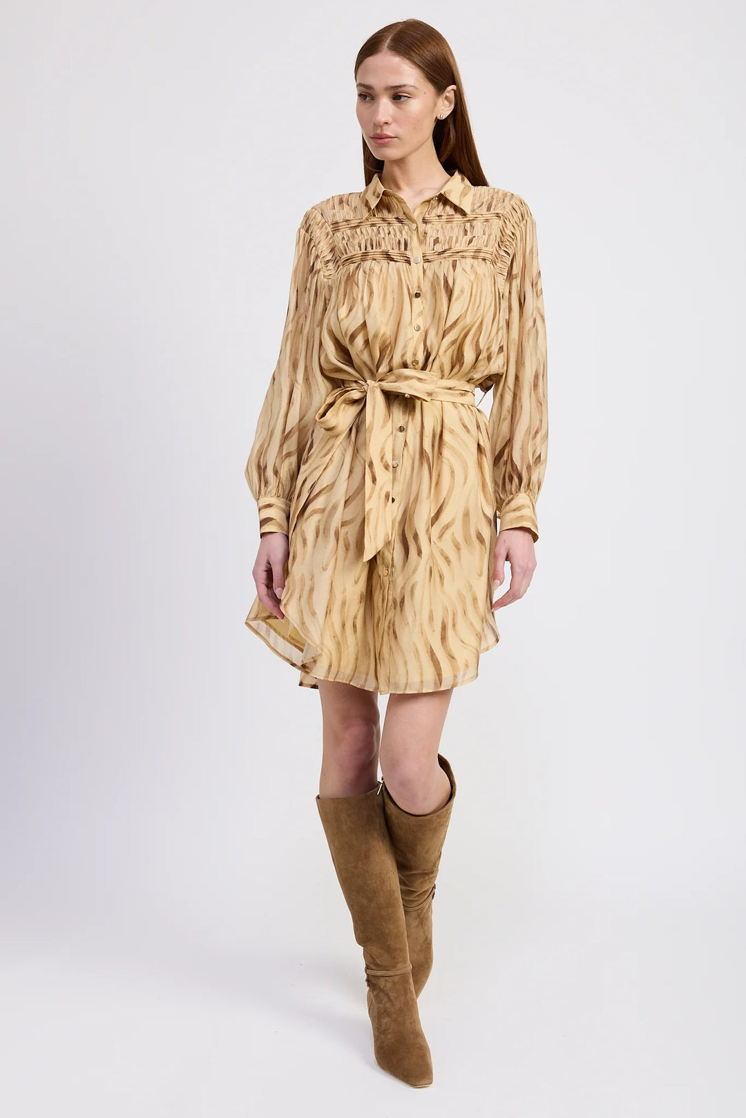 Golden Brown Avayah Mini Dress