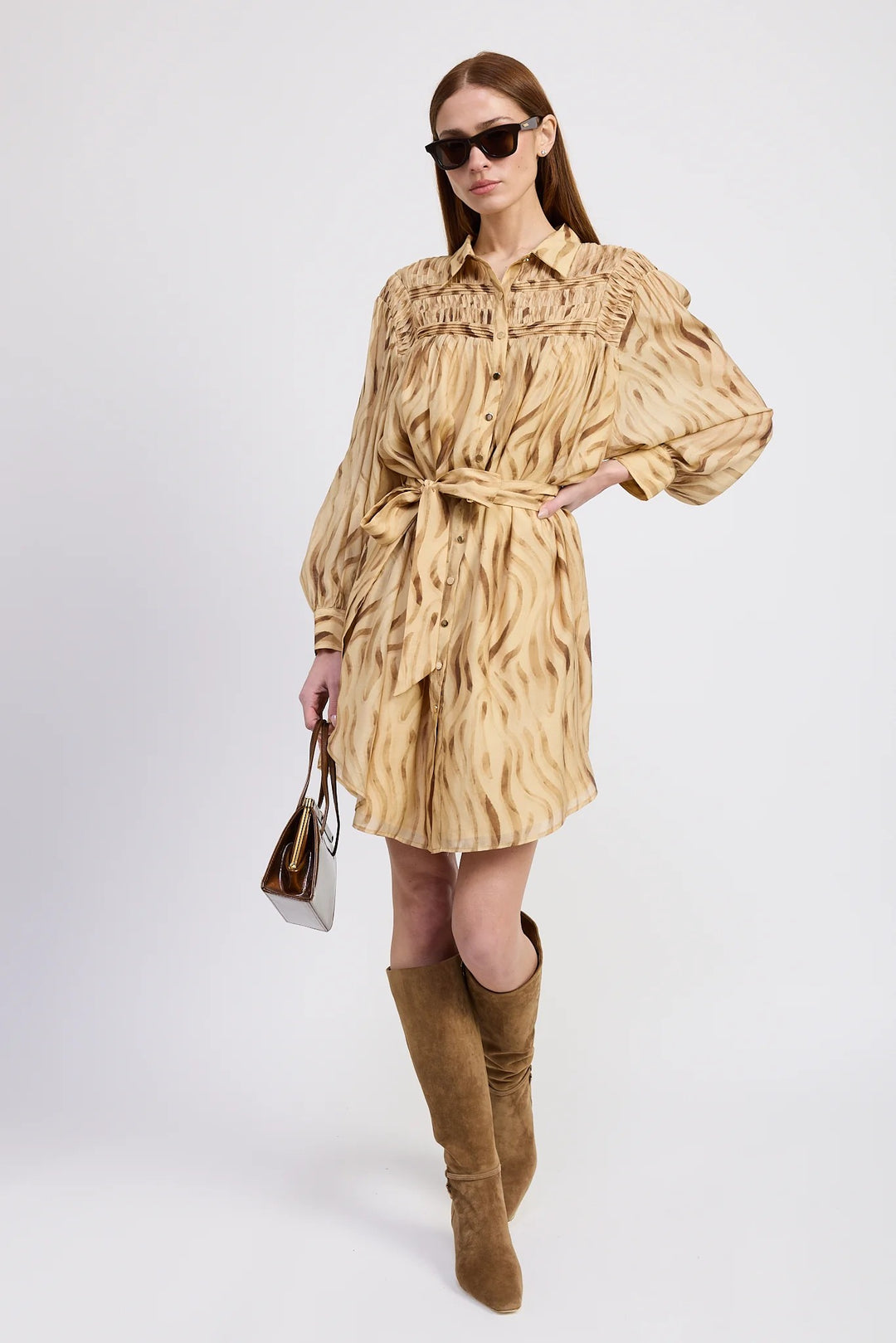 Golden Brown Avayah Mini Dress