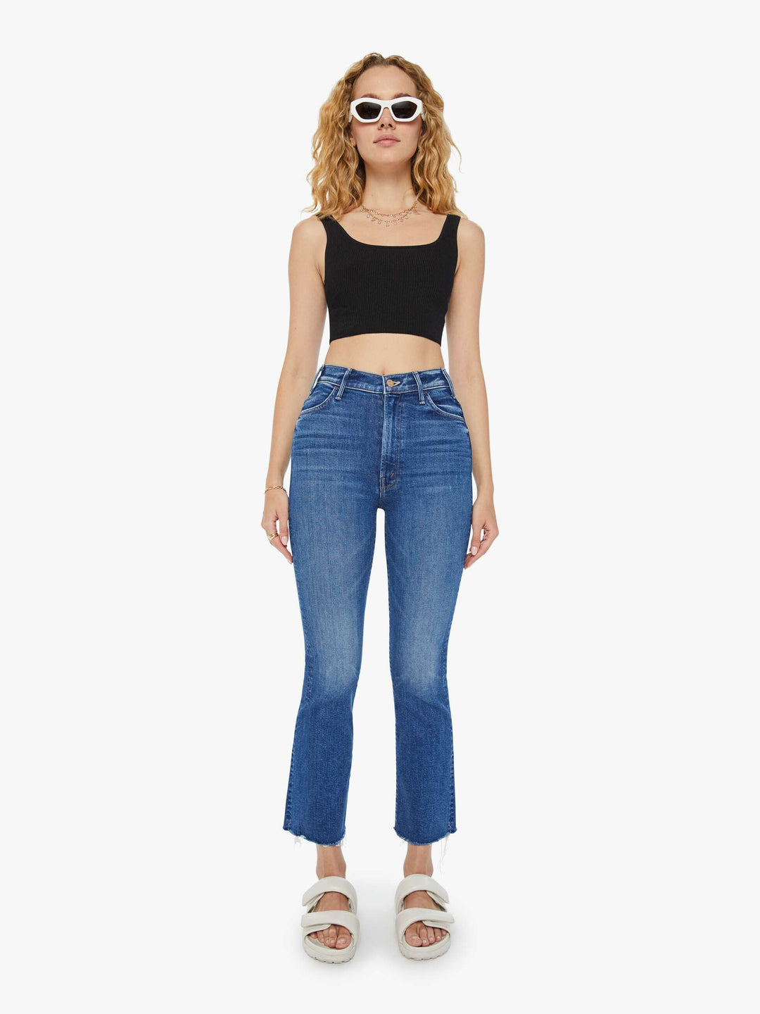 Grasping At Straws The Hustler Ankle Fray Jean