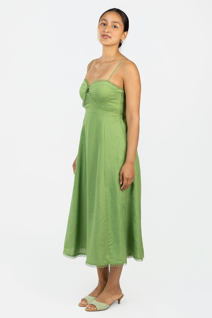 Green Christie Midi Dress