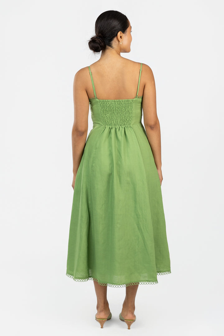 Green Christie Midi Dress