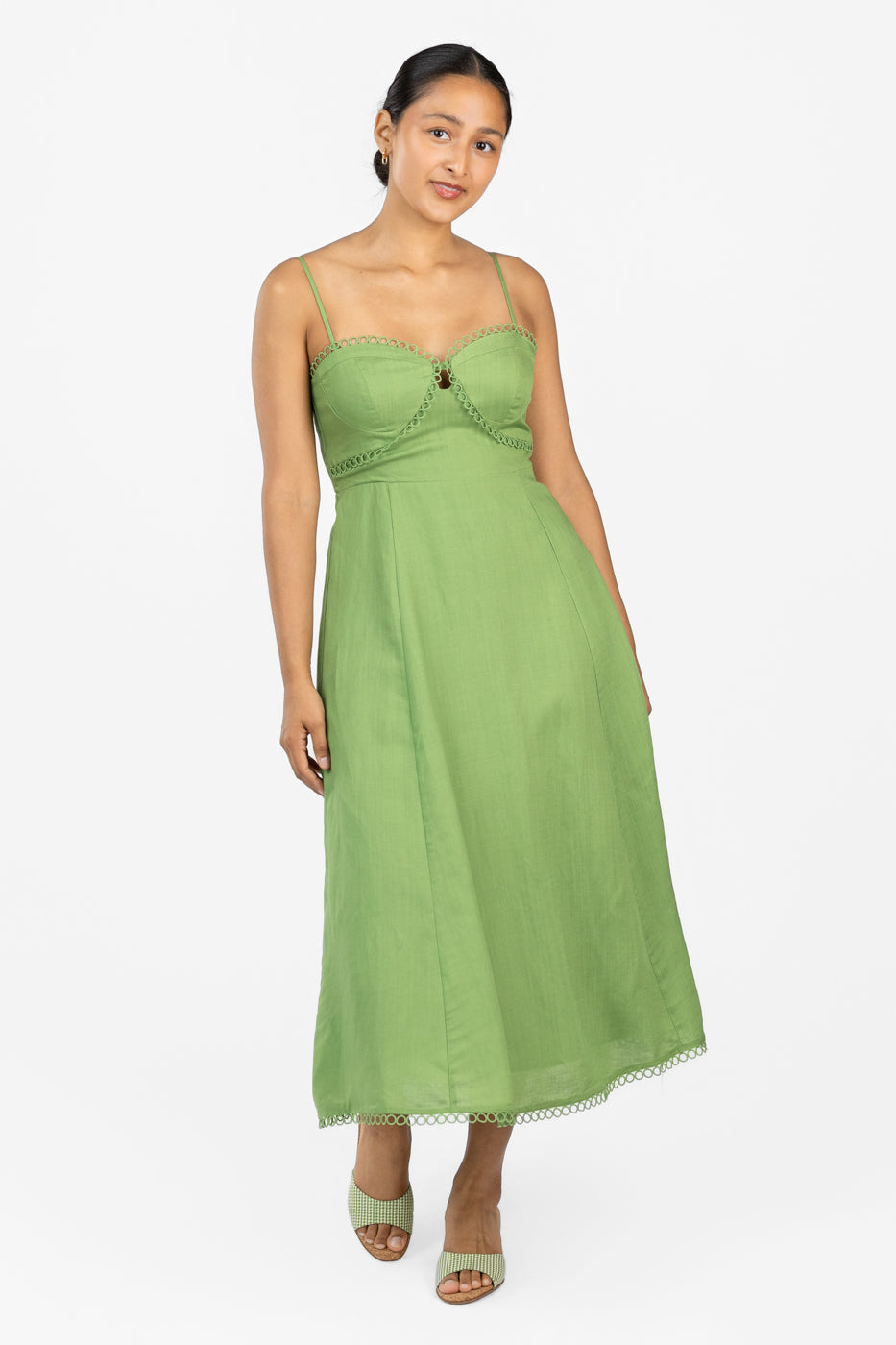 Green Christie Midi Dress