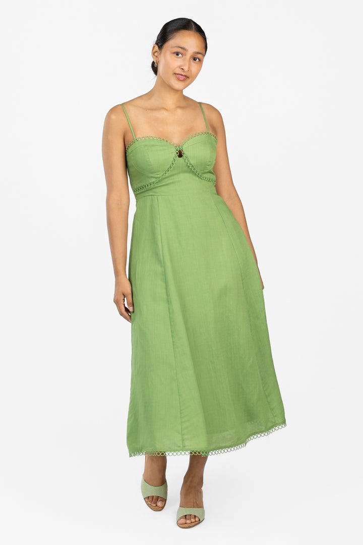 Green Christie Midi Dress