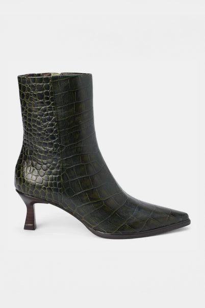 Green Croc Gabbie Ankle Boot