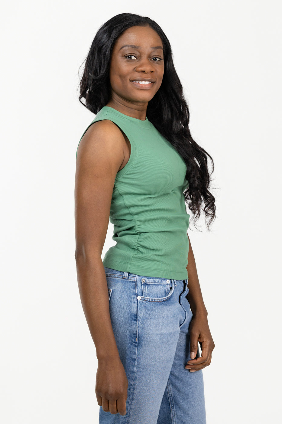 Green Juice Ribbed Tank