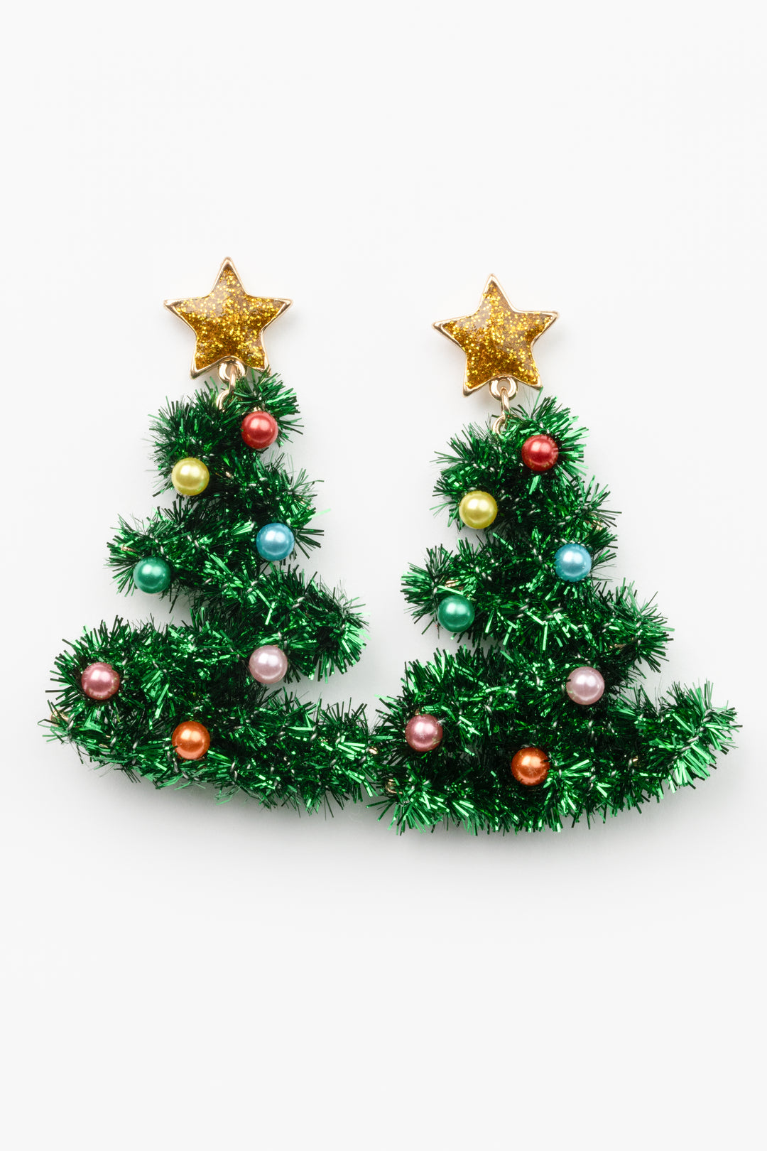 Green Multi Christmas Tree Earrings