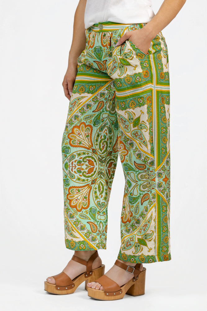 Green Multi Ines Pant