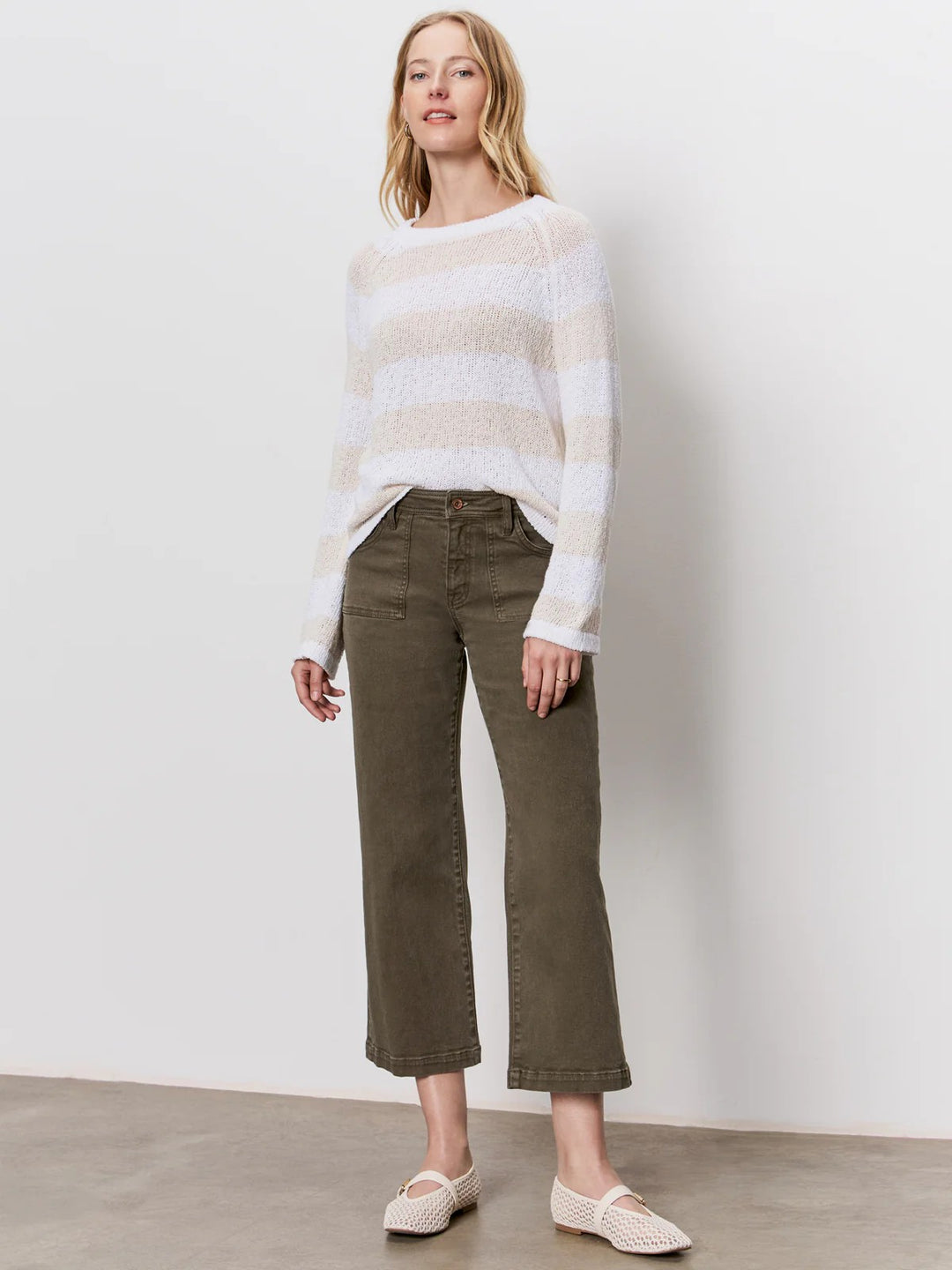 Green Cropped League Jean
