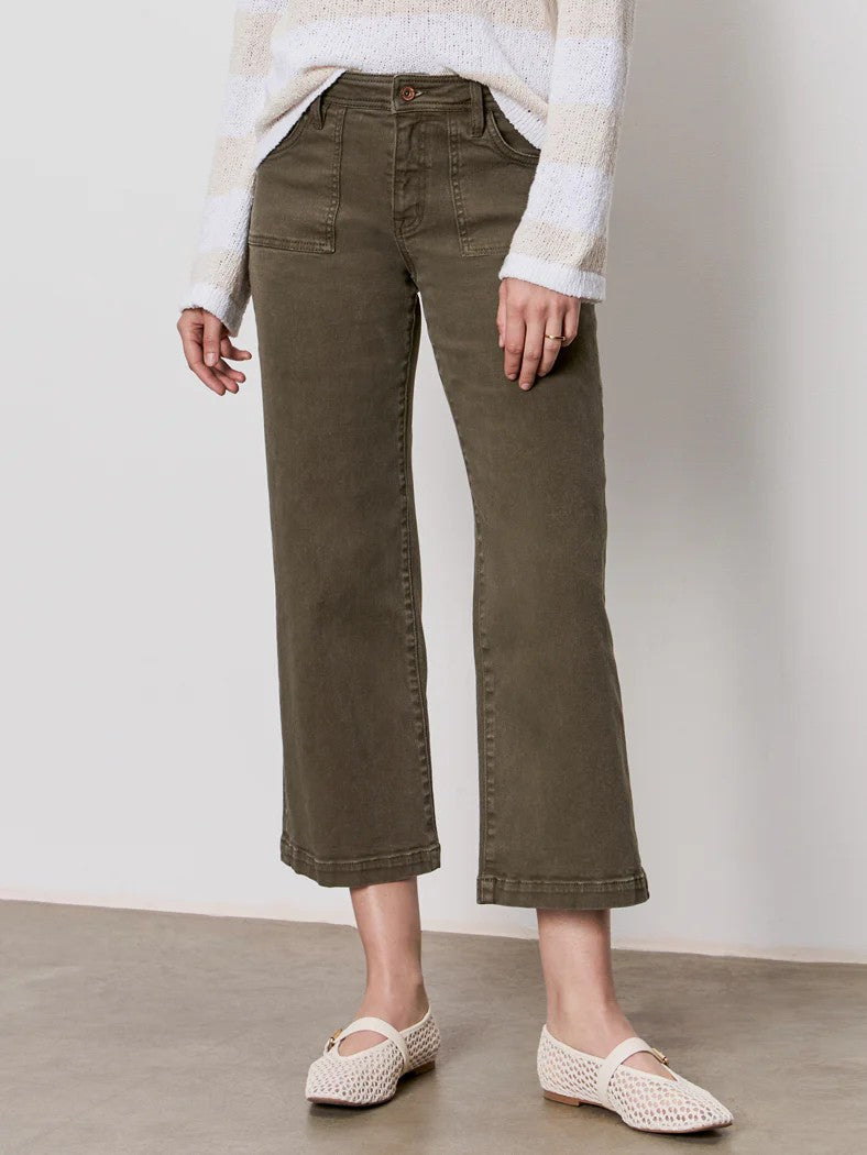 Green Cropped League Jean