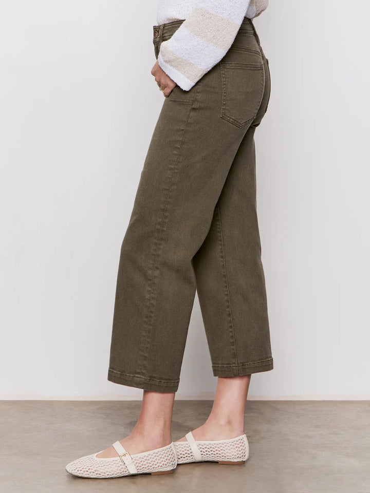 Green Cropped League Jean